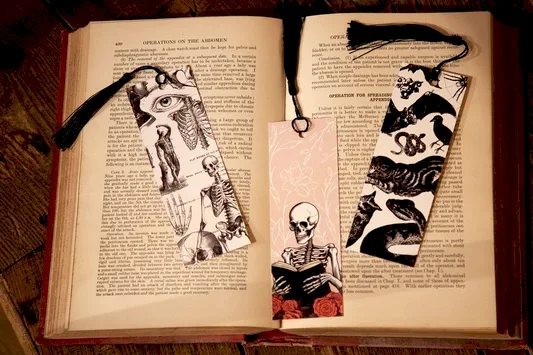 Vintage illustrations bookmark