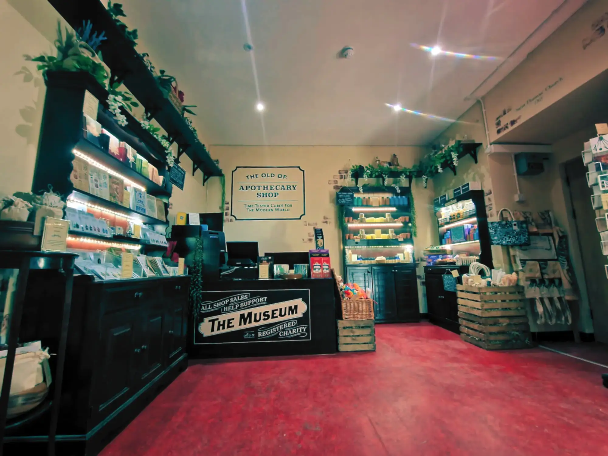 A colour photo of the museum's on-site shop