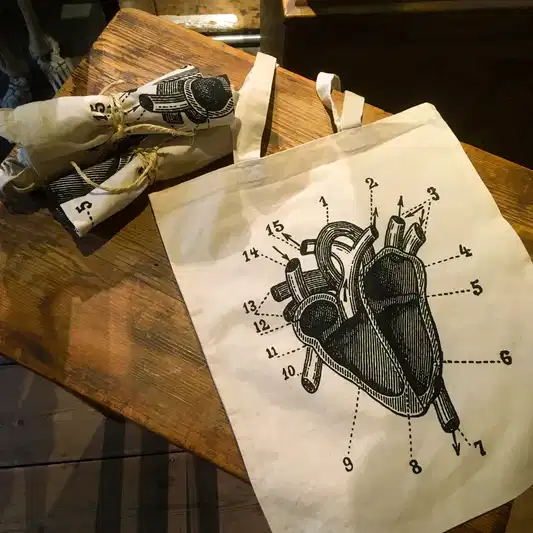 Anatomical Heart Tote Bag